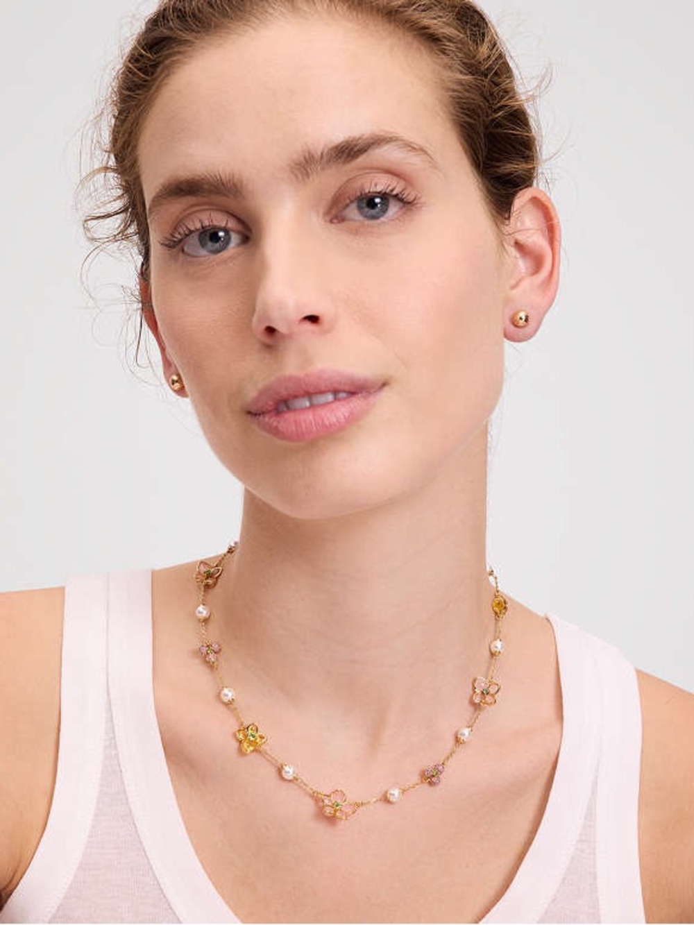 NWT $148 kate spade Pastel Petals Scatter Necklace - Picture 2 of 7